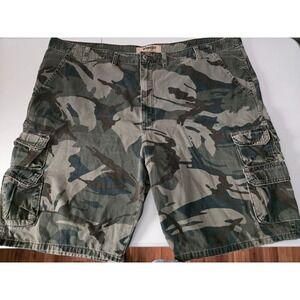 Wrangler Authentics Camo Cargo Shorts Men's Size 44 Cotton Outdoor Utility‎